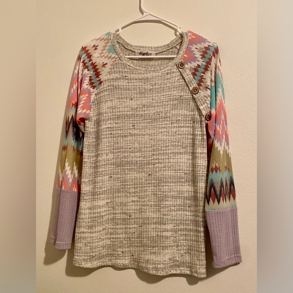 Haptics by Holly Harper lightweight multi colored shirt 👚